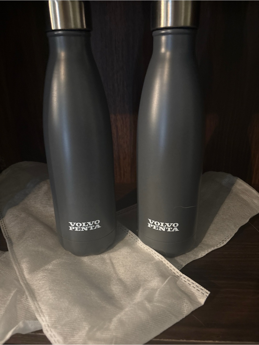 Gray Insulated Stainless Bottle - Double Wall Travel Tumbler  set of 2 NEW